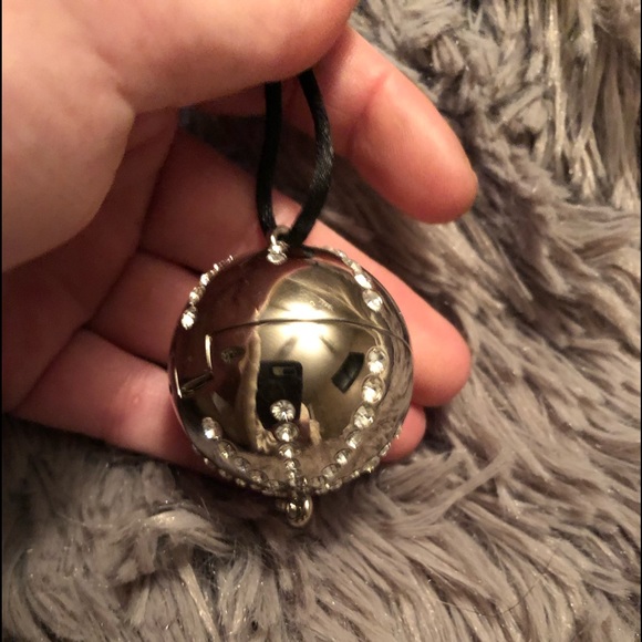 DIOR SILVER BALL W RHINESTONES LIP GLOSS NECKLACE - Picture 6 of 8